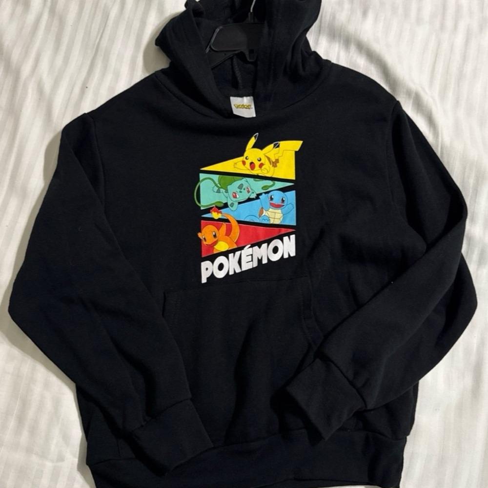 Pokemon Black Hoodie with Colorful Characters